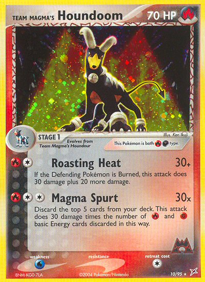 Team Magma's Houndoom 010/97 Rare Holo