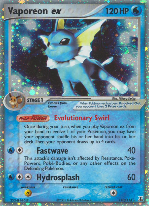 Vaporeon ex 110/114 Rare Holo EX
