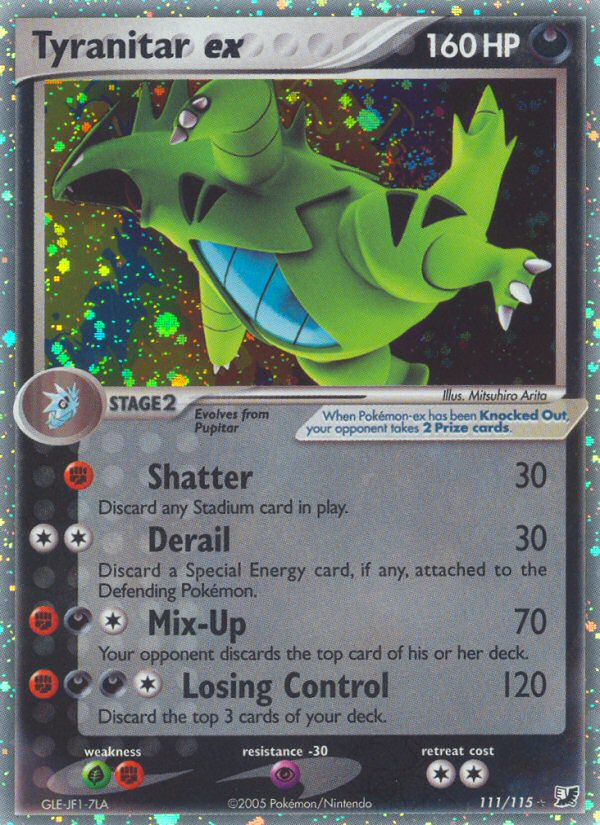 Tyranitar ex 111/145 Rare Holo EX