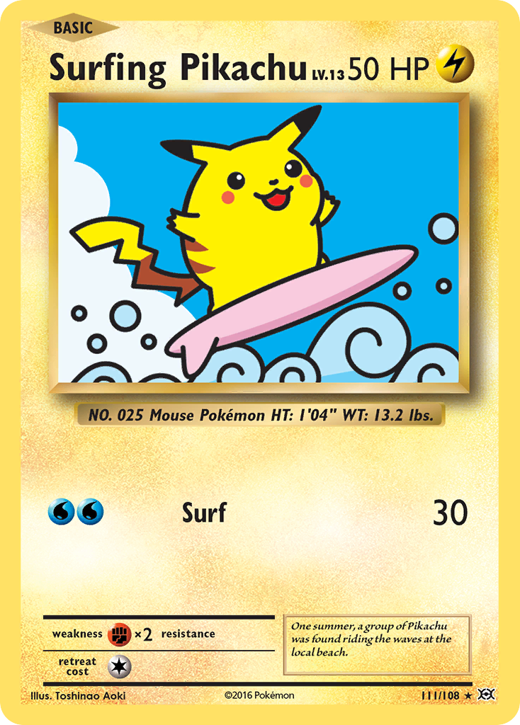 Surfing Pikachu 111/113 Rare Secret