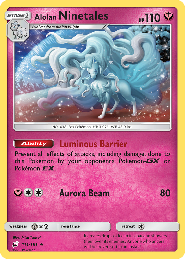 Alolan Ninetales 111/198 Rare Holo