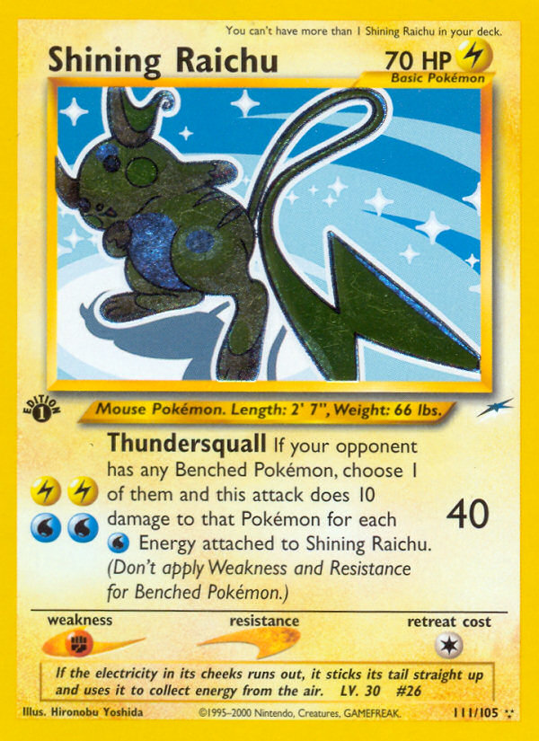 Shining Raichu 111/113 Rare Shining