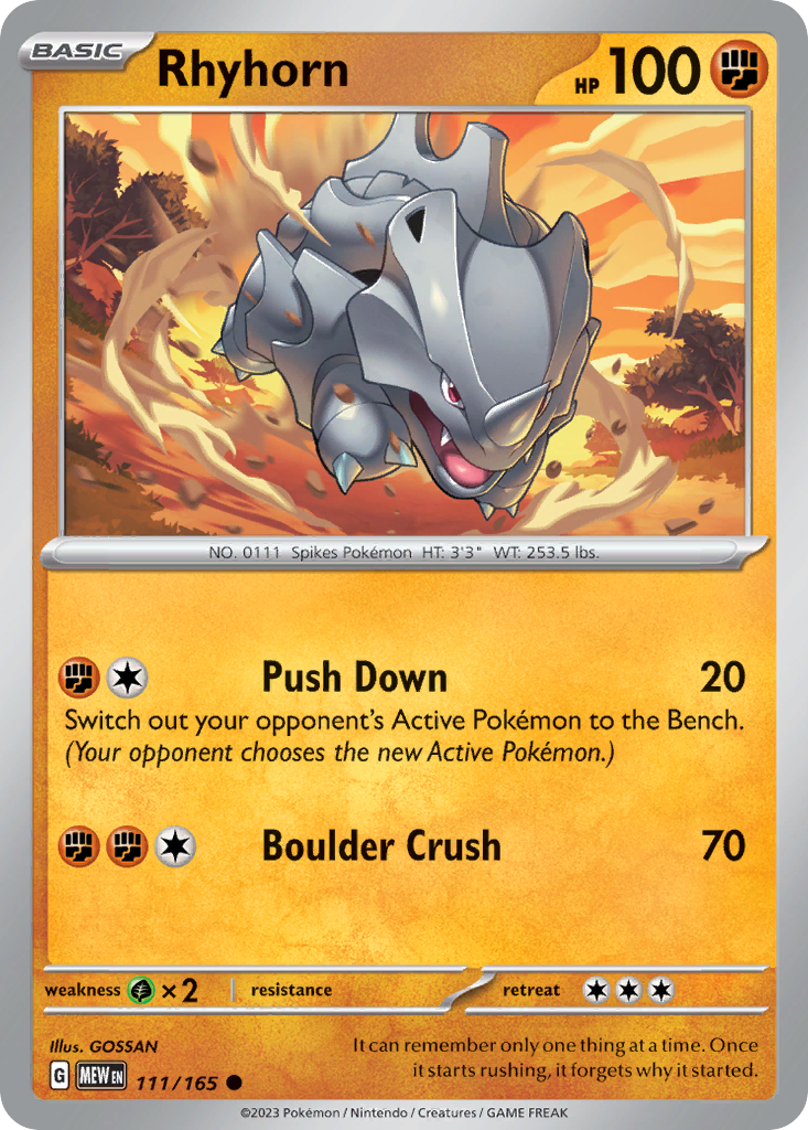 Rhyhorn 111/207 Common