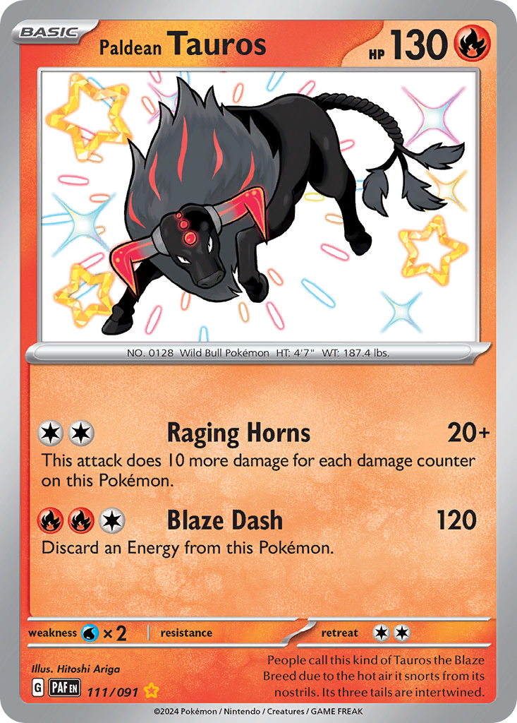 Paldean Tauros 111/245 Shiny Rare