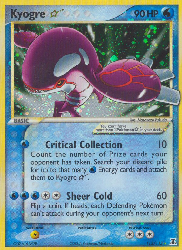 Kyogre ★ 112/114 Rare Holo Star