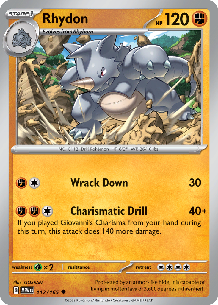Rhydon 112/207 Uncommon