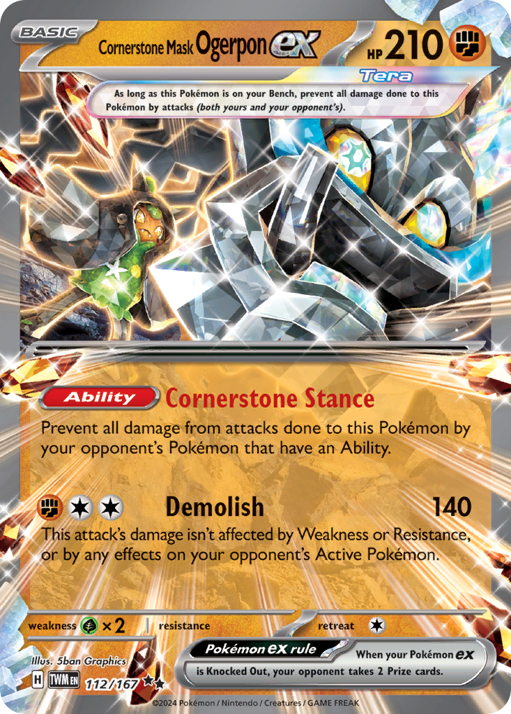 Cornerstone Mask Ogerpon ex 112/226 Double Rare