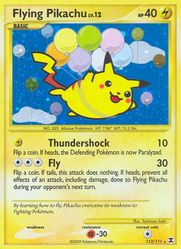 Flying Pikachu 113/120 Rare Secret