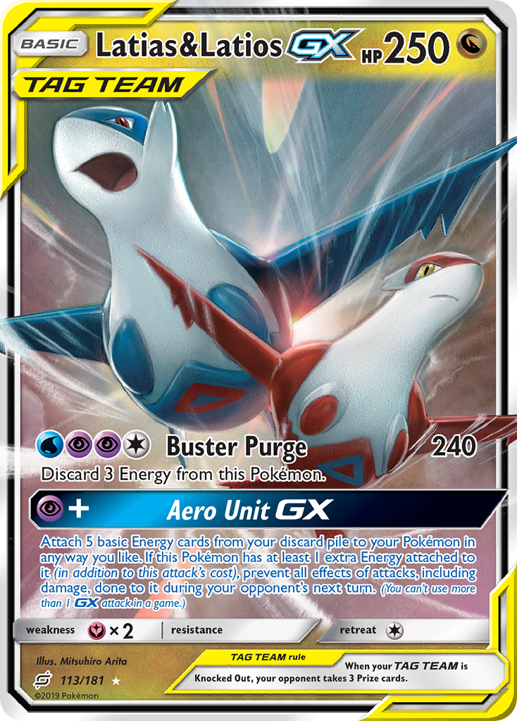 Latias & Latios-GX 113/198 Rare Holo GX