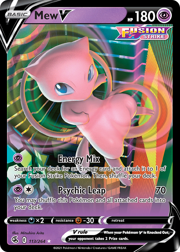 Mew V 113/284 Rare Holo V