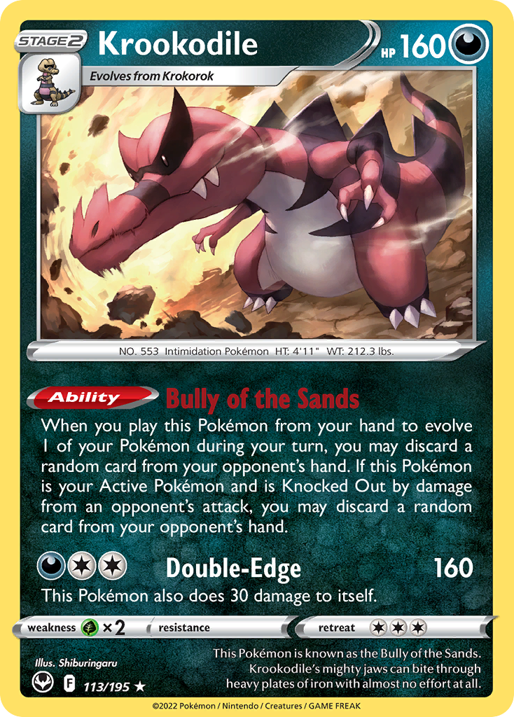 Krookodile 113/215 Rare Holo