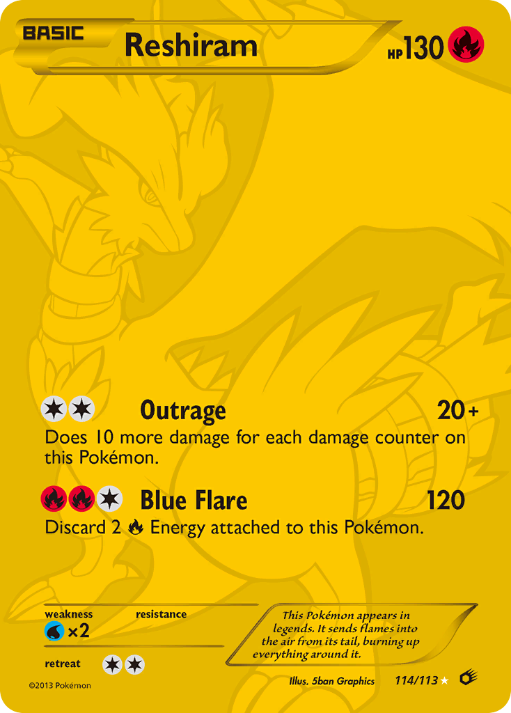 Reshiram 114/140 Rare Secret