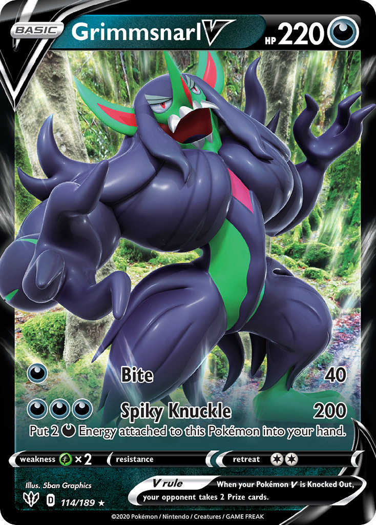 Grimmsnarl V 114/201 Rare Holo V
