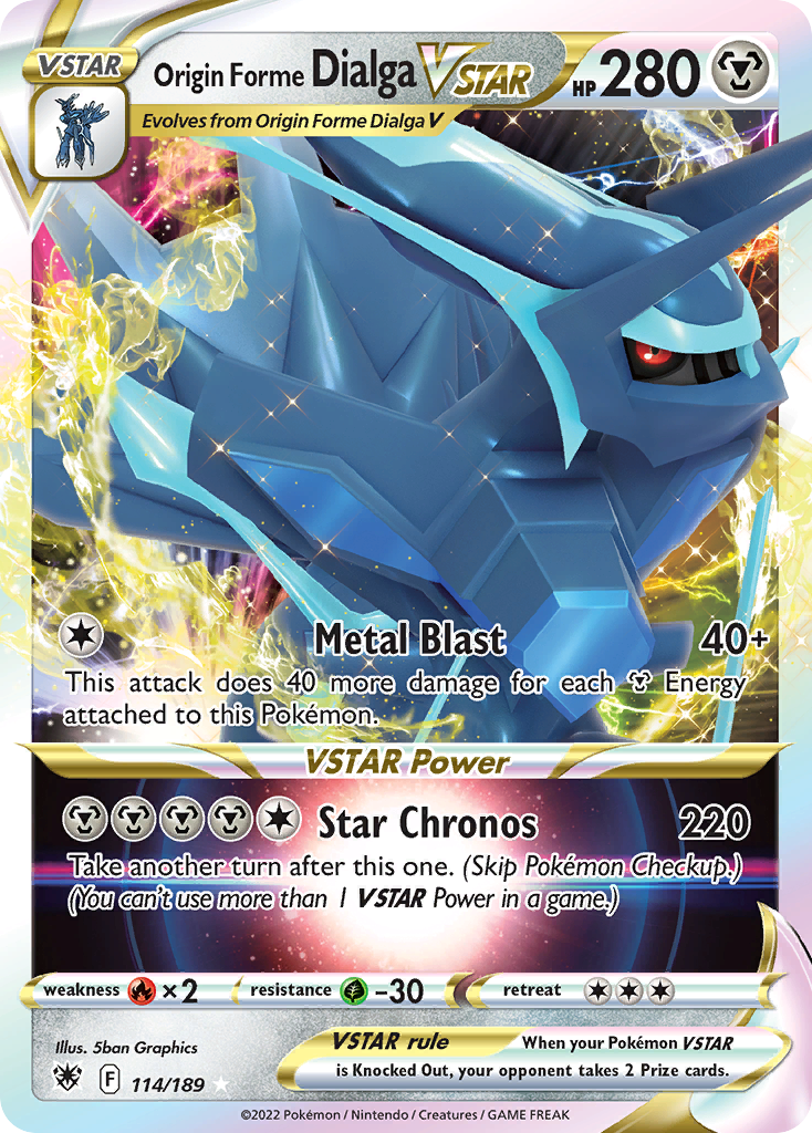 Origin Forme Dialga VSTAR 114/216 Rare Holo VSTAR