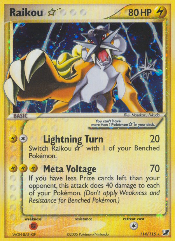 Raikou ★ 114/145 Rare Holo Star