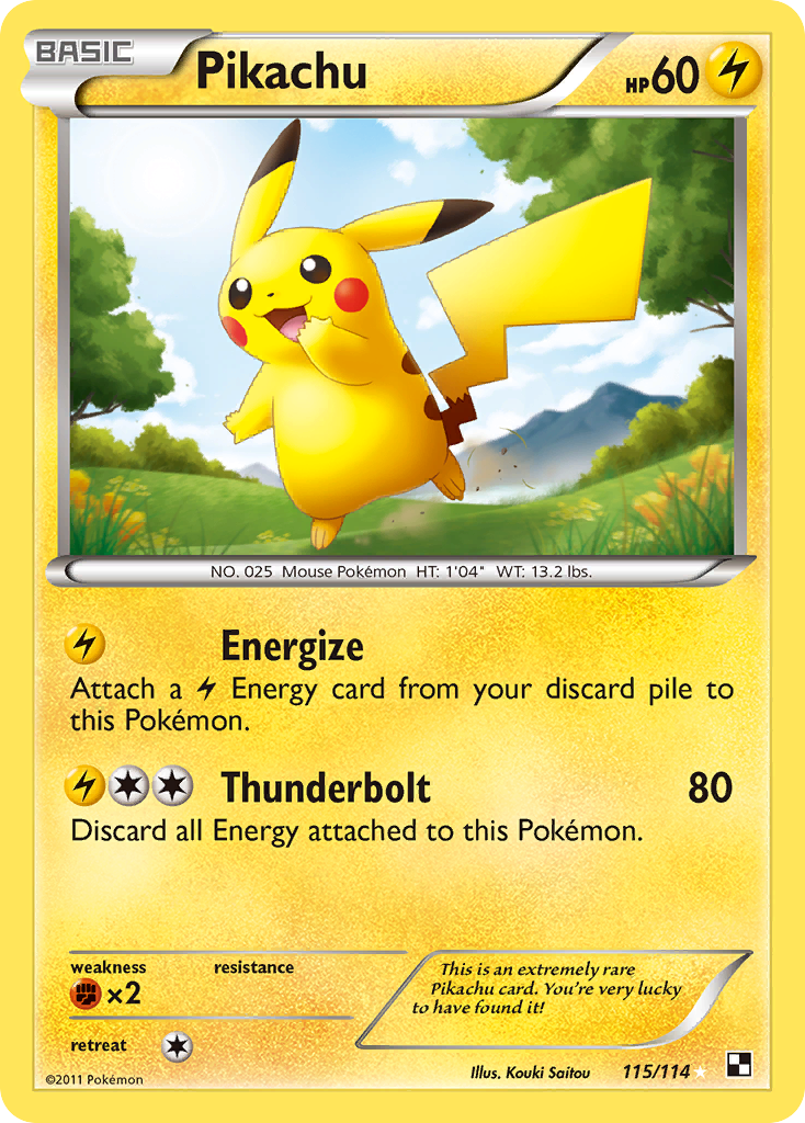 Pikachu 115/115 Rare Secret