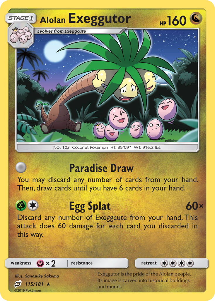 Alolan Exeggutor 115/198 Rare