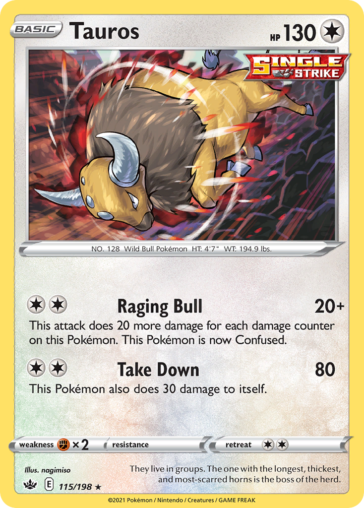 Tauros 115/233 Rare Holo