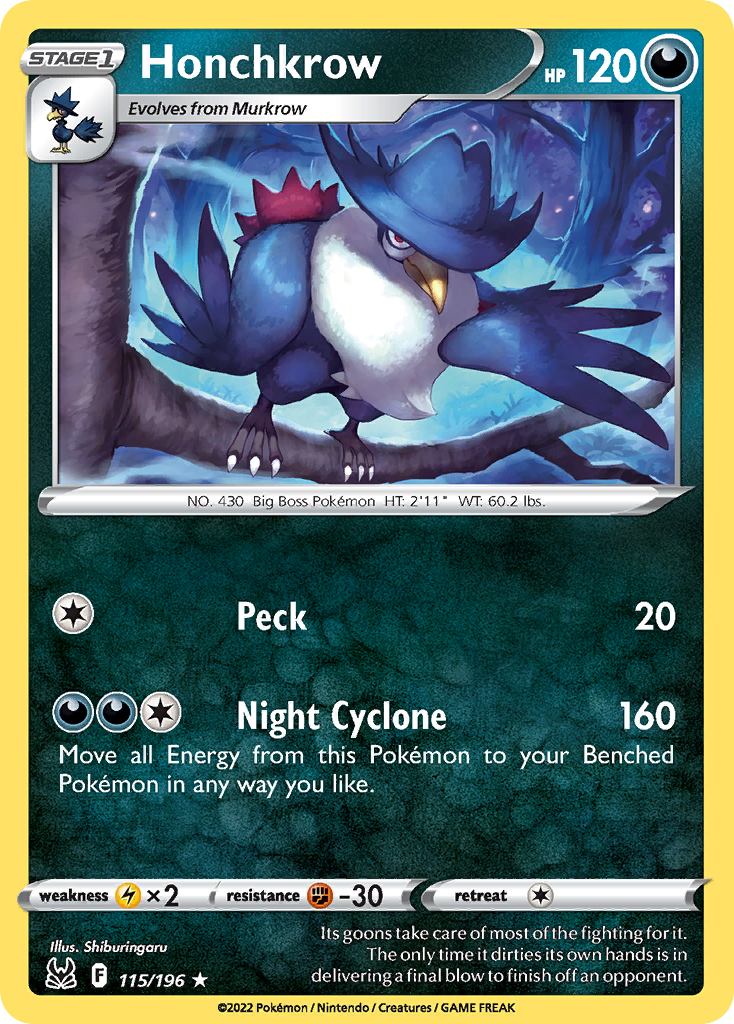 Honchkrow 115/217 Rare