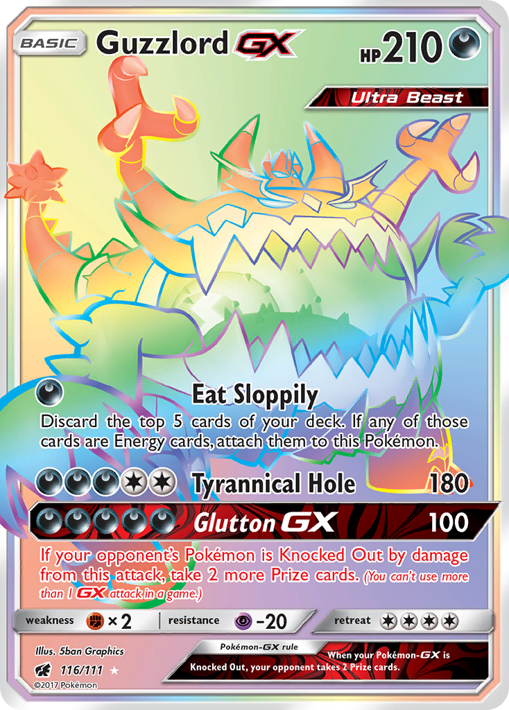 Guzzlord-GX 116/126 Rare Rainbow