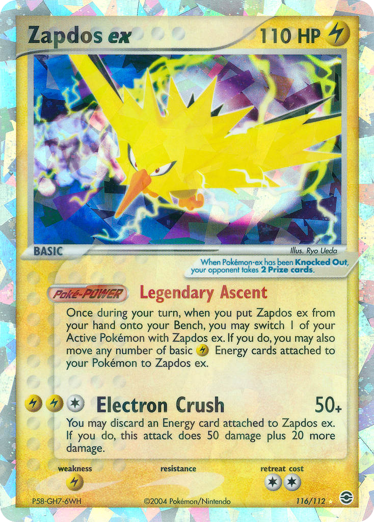 Zapdos ex 116/116 Rare Secret
