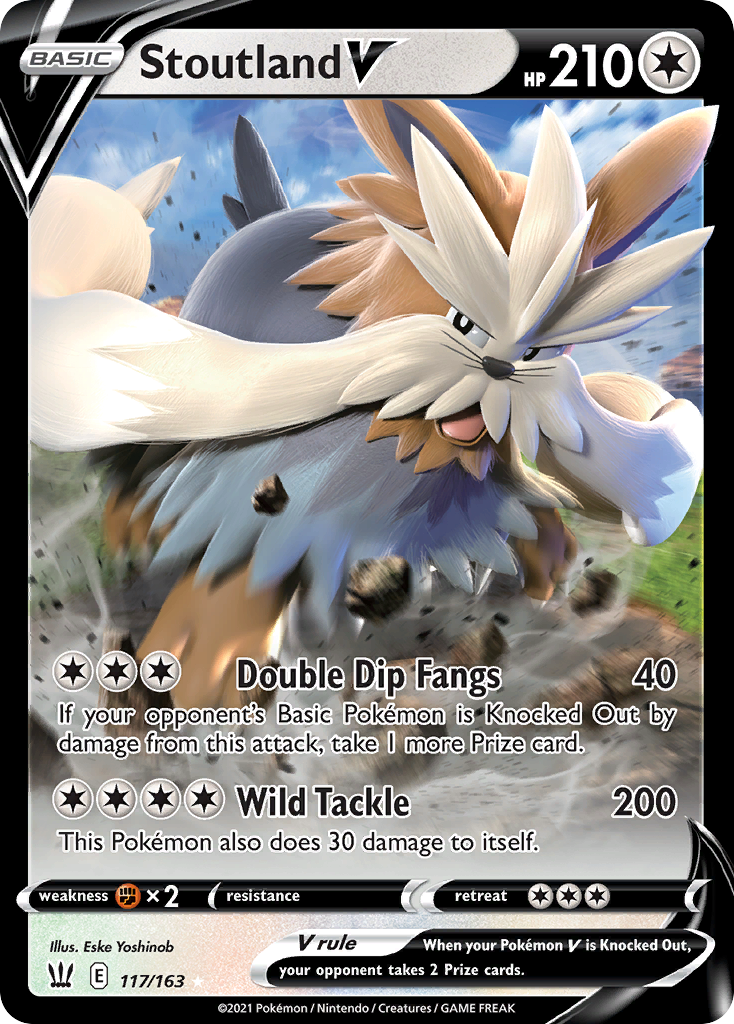 Stoutland V 117/183 Rare Holo V
