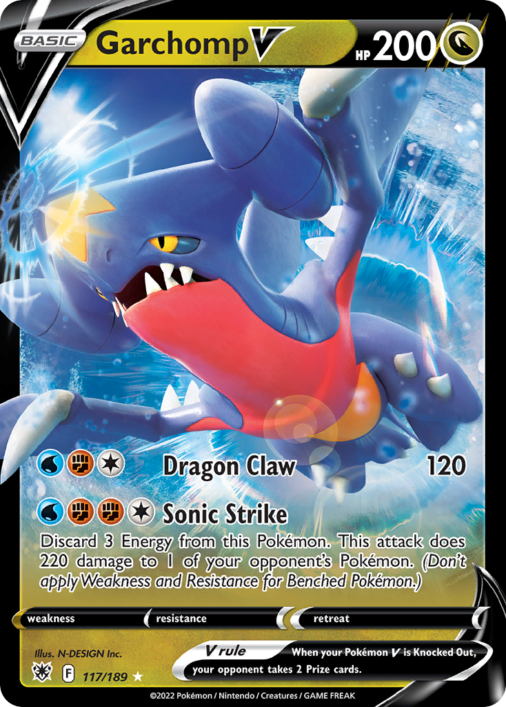 Garchomp V 117/216 Rare Holo V