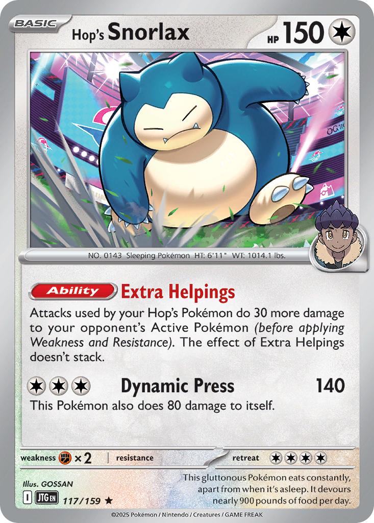 Hop's Snorlax 117/190 Rare