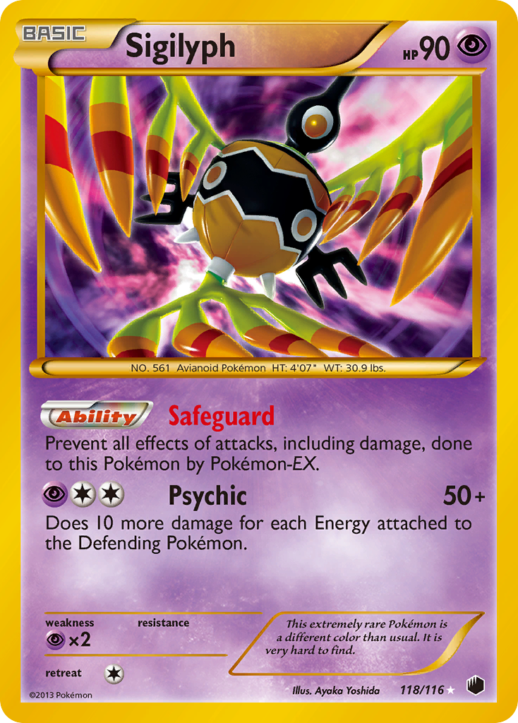 Sigilyph 118/122 Rare Secret