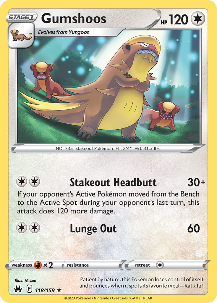 Gumshoos 118/160 Rare