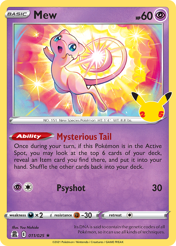 Mew 011/25 Rare Holo