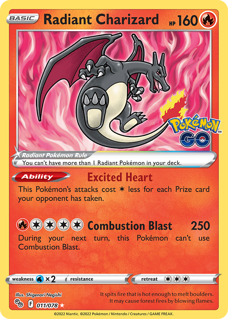 Radiant Charizard 011/88 Radiant Rare