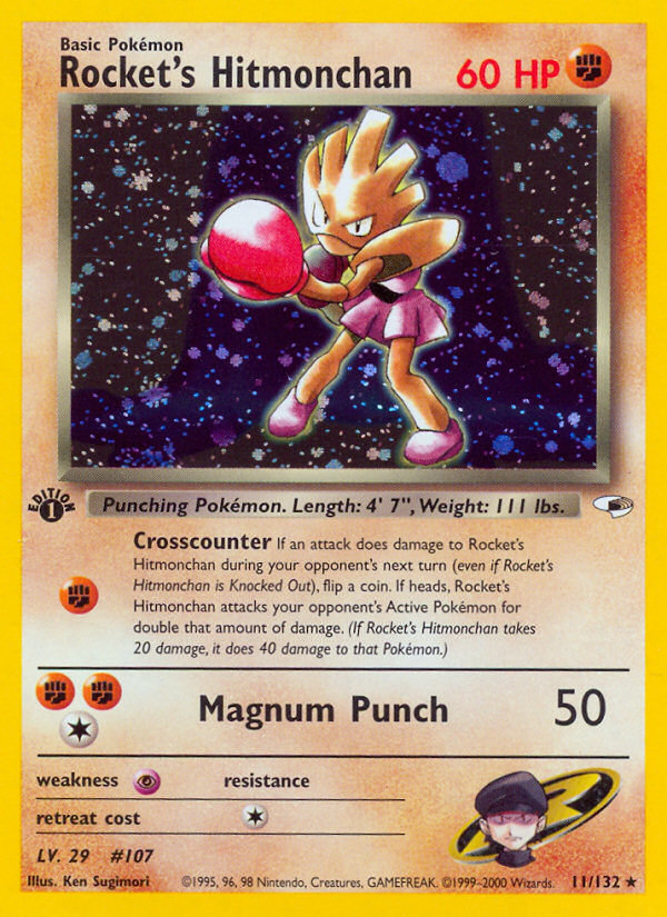 Rocket's Hitmonchan 011/132 Rare Holo
