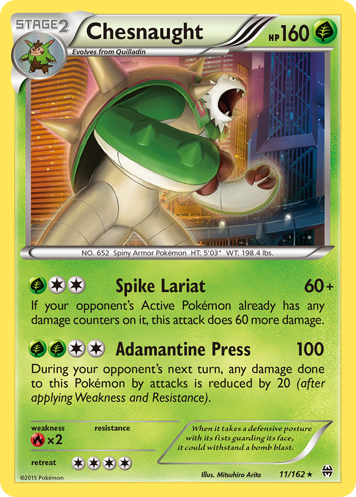 Chesnaught 011/165 Rare Holo
