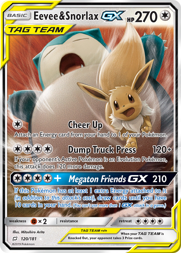 Eevee & Snorlax-GX 120/198 Rare Holo GX