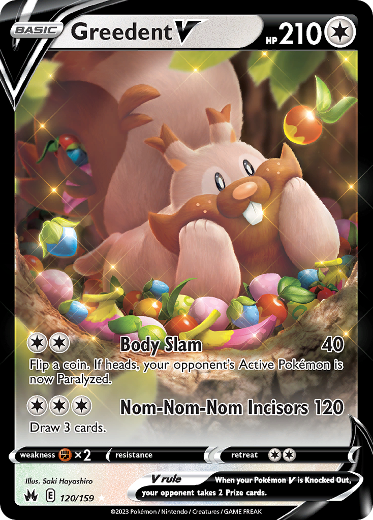 Greedent V 120/160 Rare Holo V