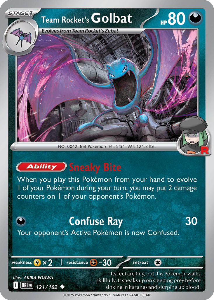 Team Rocket's Golbat 121/244 Uncommon