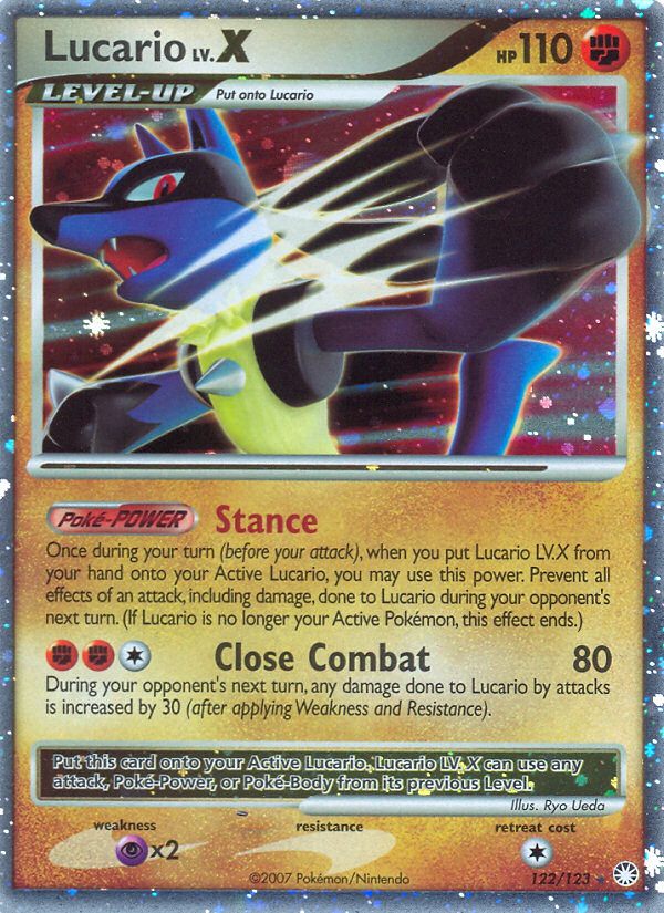 Lucario LV.X 122/124 Rare Holo LV.X