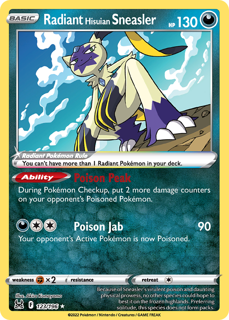 Radiant Hisuian Sneasler 123/217 Radiant Rare