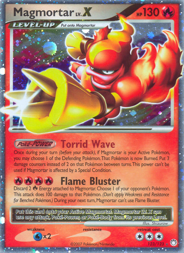 Magmortar LV.X 123/124 Rare Holo LV.X
