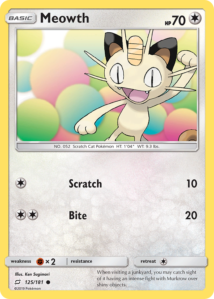 Meowth 125/198 Common