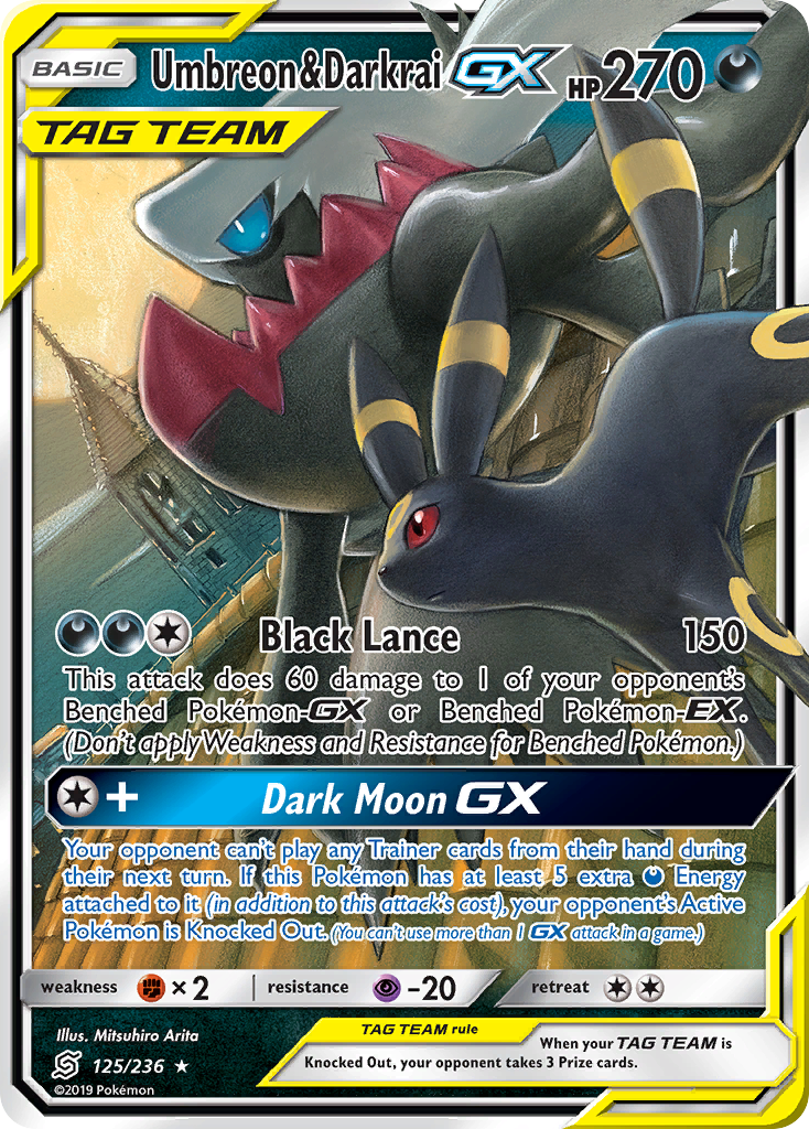 Umbreon & Darkrai-GX 125/260 Rare Holo GX