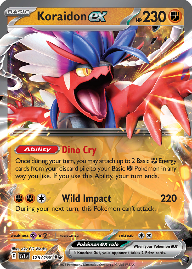 Koraidon ex 125/258 Double Rare