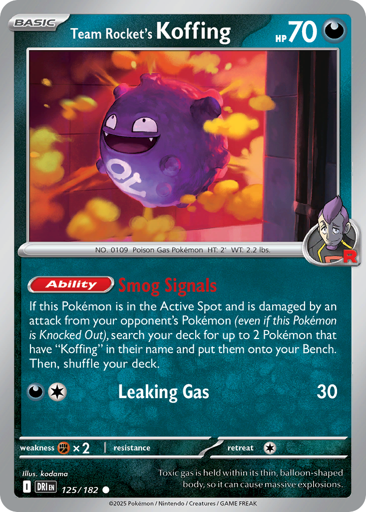 Team Rocket's Koffing 125/244 Common