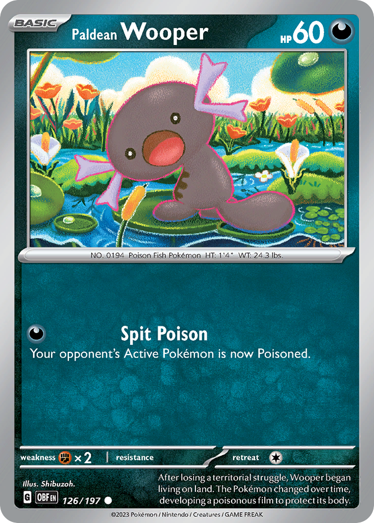 Paldean Wooper 126/230 Common