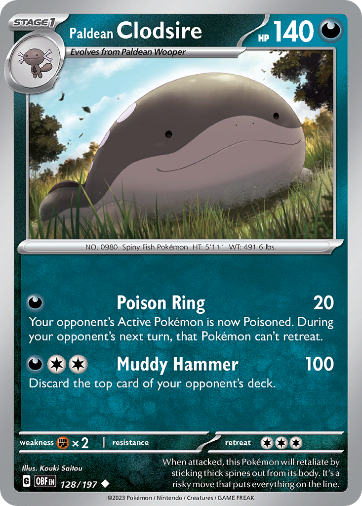 Paldean Clodsire 128/230 Uncommon