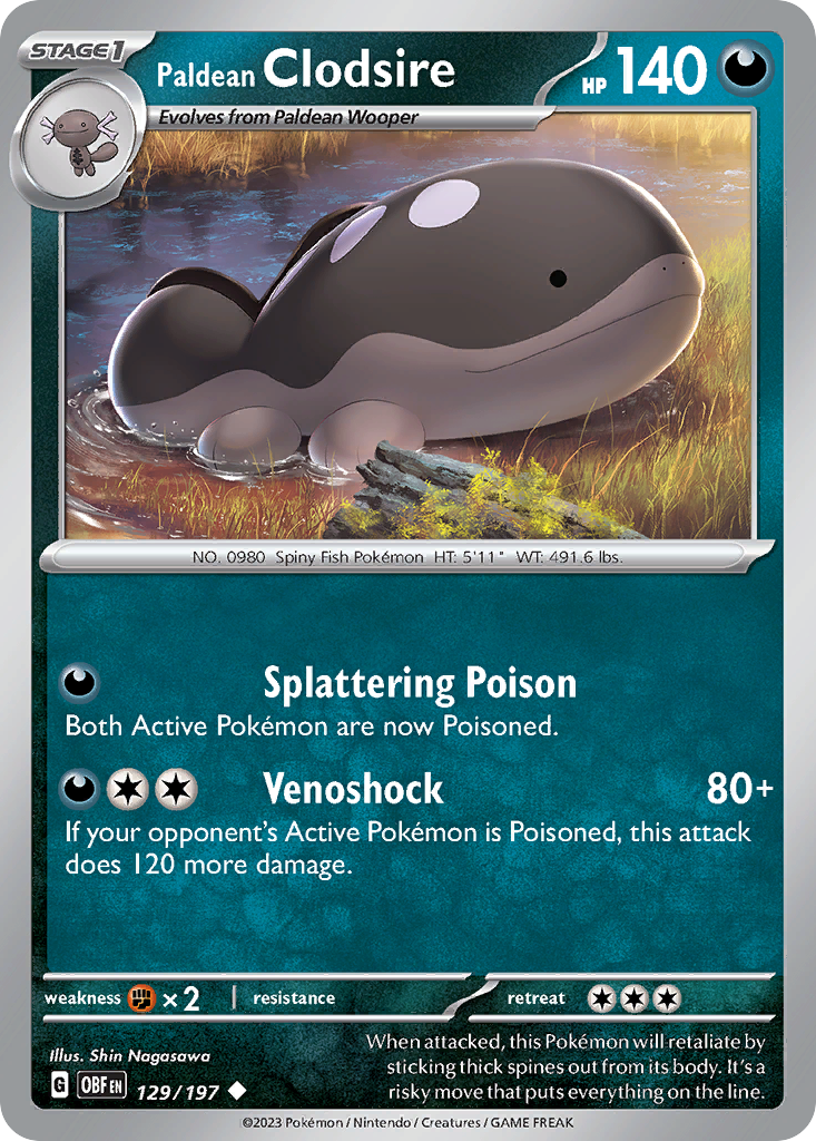 Paldean Clodsire 129/230 Uncommon