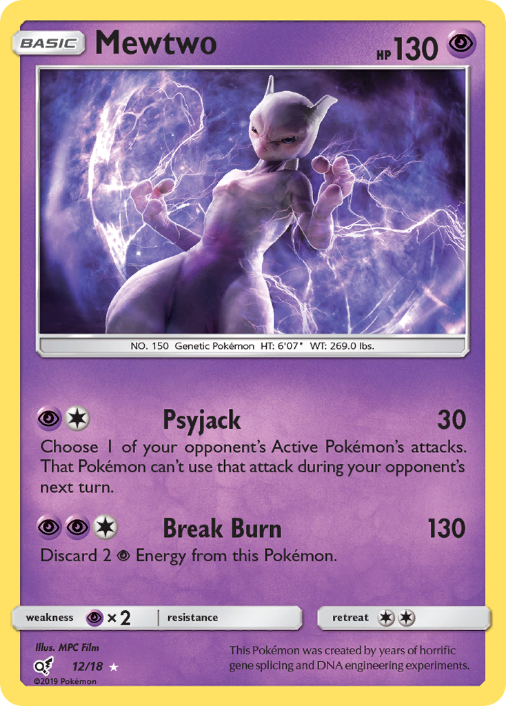 Mewtwo 012/18 Rare Ultra