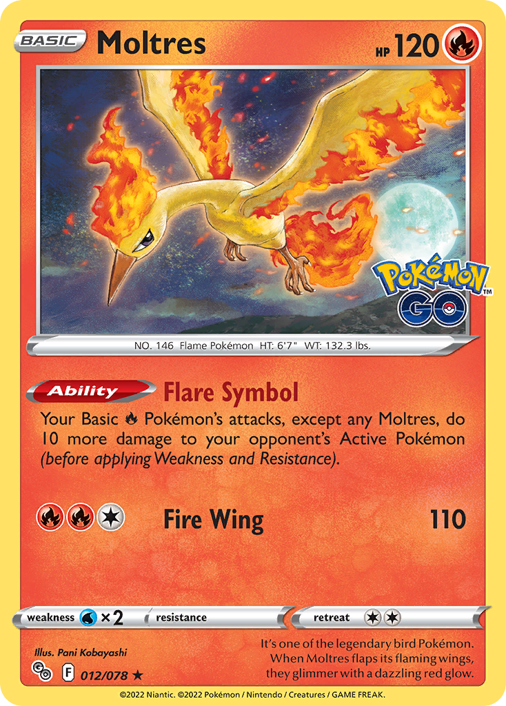 Moltres 012/88 Rare Holo