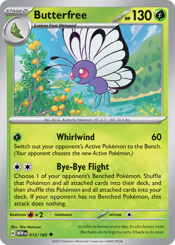 Butterfree 012/207 Uncommon